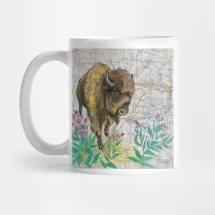 Bison and Western Ironweed Mug